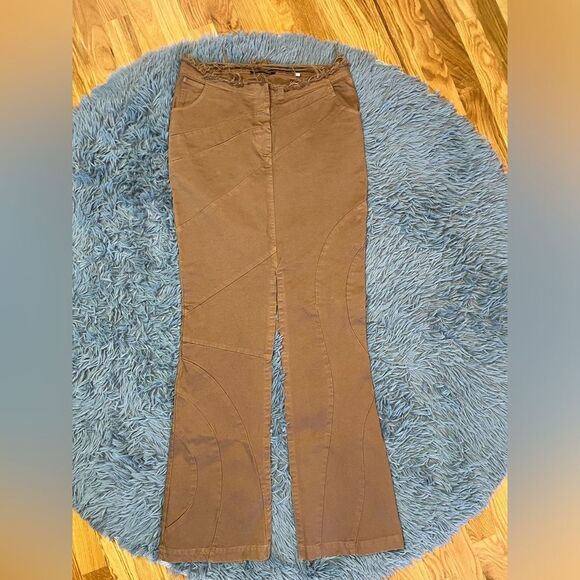 Collection Privee Brown Tan Denim Maxi Skirt Size S - Picture 1 of 5